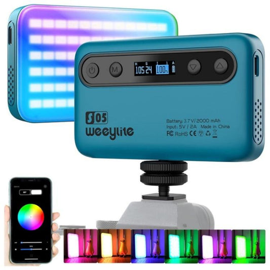 Weeylite S05 Portable App Control Phone Fill Lamp Video Live Streaming Photography RGB Full Color Fill Light