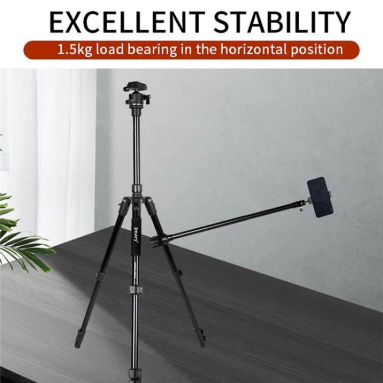 JMARY MT-21 Aluminum Alloy Tripod Extension Rod Desktop Livestream Shooting Arm
