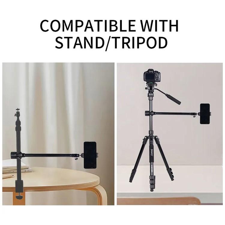 JMARY MT-21 Aluminum Alloy Tripod Extension Rod Desktop Livestream Shooting Arm