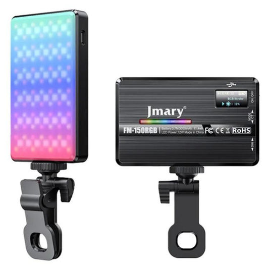 JMARY FM-150RGB For Smartphone Laptop Camera Portable LED RGB Photography Video Light