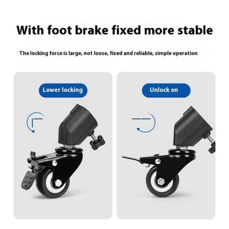 YUNTENG VCT-800 Studio Photography Light Stand Rollers 3Pcs Tripod Caster Wheels