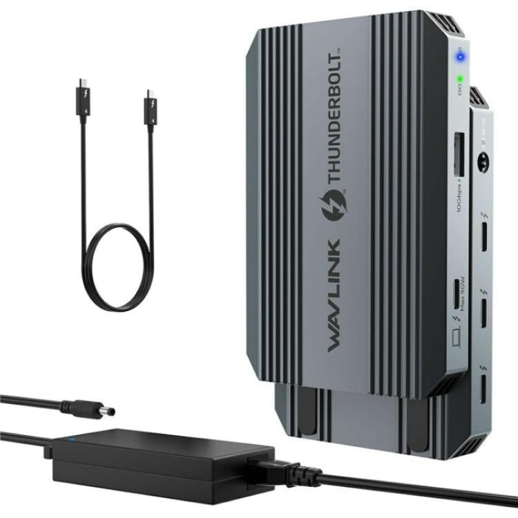 WAVLINK UTD49T 100W PD Input USB-A High Speed Data Transfer Adapter Thunderbolt 4 Hub