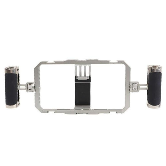 C072 Aluminum Alloy Handheld Smartphone Cage Rig Photography Stabilizer Dual Handle Frame