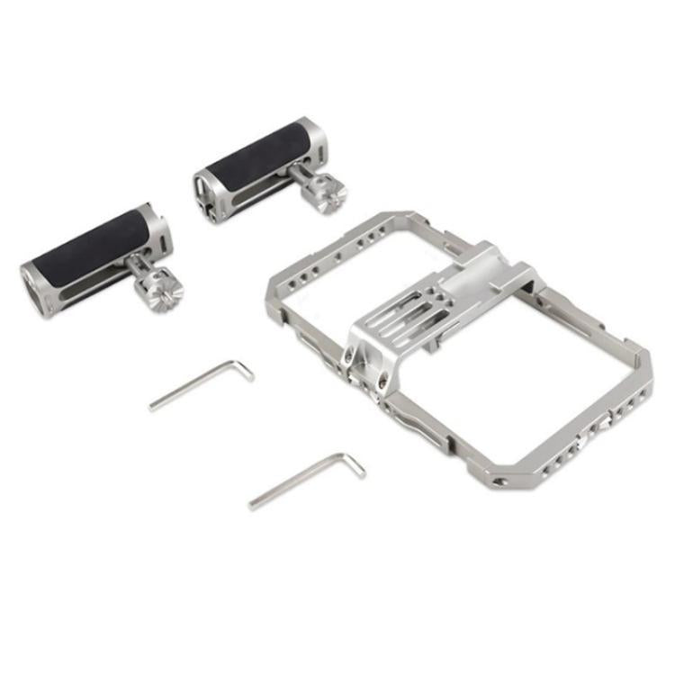 C072 Aluminum Alloy Handheld Smartphone Cage Rig Photography Stabilizer Dual Handle Frame