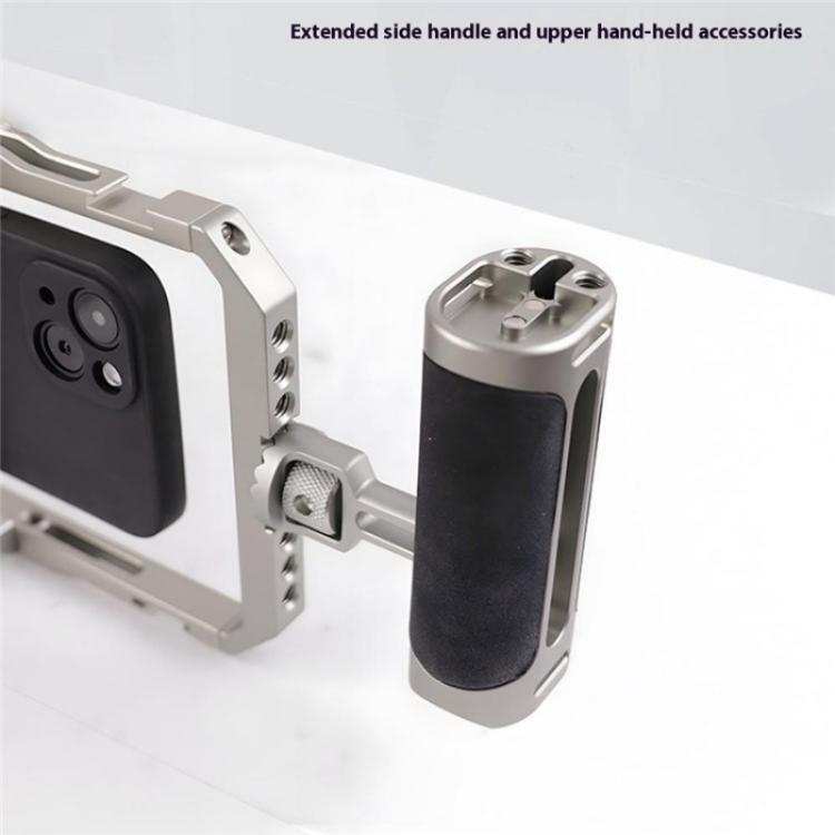 C072 Aluminum Alloy Handheld Smartphone Cage Rig Photography Stabilizer Dual Handle Frame