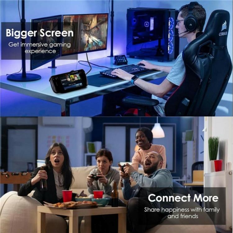 WAVLINK UHP3426 For Steam Deck Gigabit RJ45 100W PD Hub Adapter 6 in 1 Docking Station