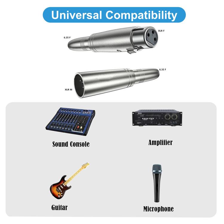 JUNSUNMAY XLR Male to 6.35mm Female Audio Adapter