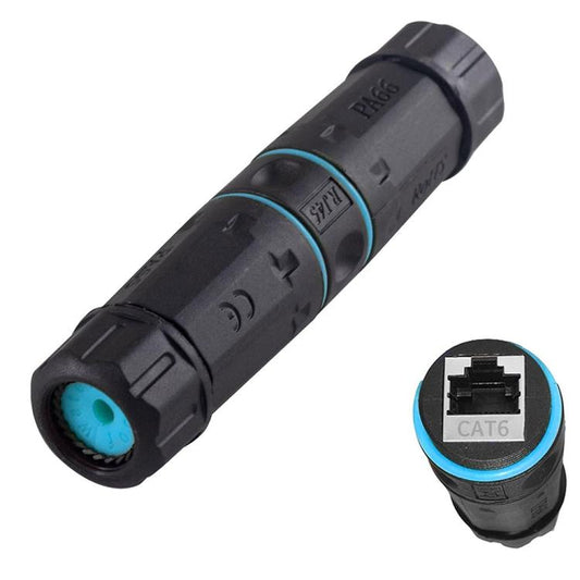 JUNSUNMAY IP68 Shielded Pure Copper Waterproof Gigabit RJ45 Ethernet Coupler for Cat5/Cat5e/Cat6/Cat7/Cat8