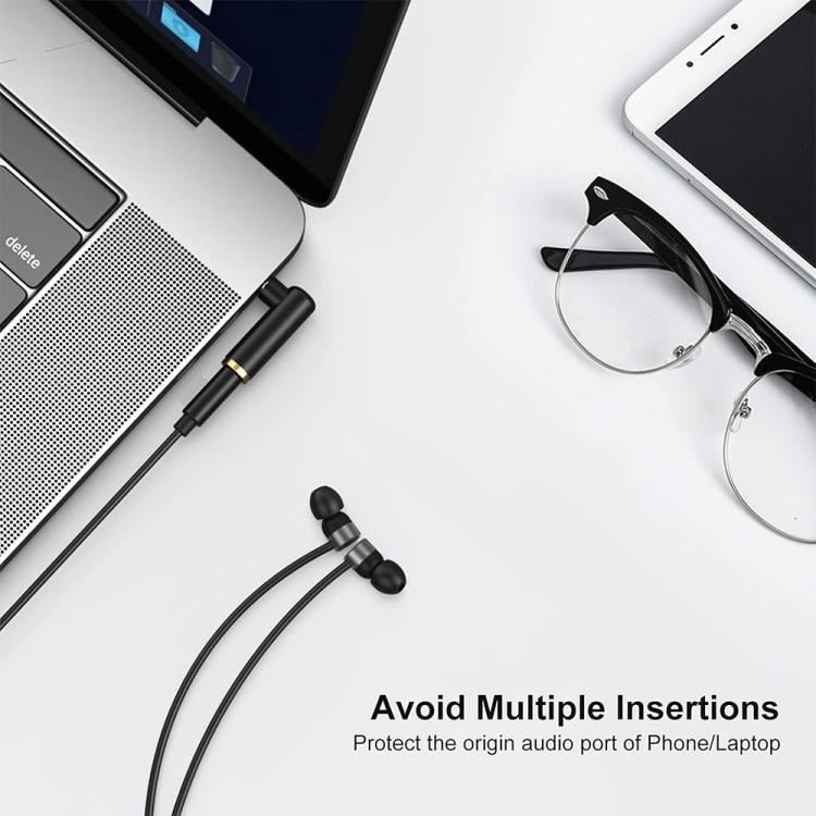 JUNSUNMAY 90 Degree Right Angle 3.5mm TRRS Male to Female Audio Adapter Connector