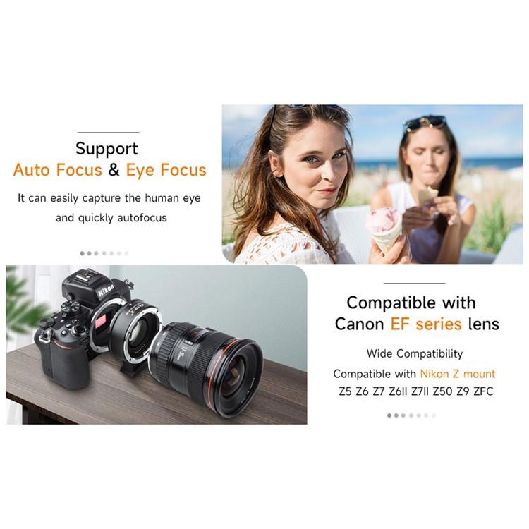 VILTROX EF-Z2 0.71X Auto Focus Camera Lens Mount Adapter For Canon EF to Nikon Z Mount