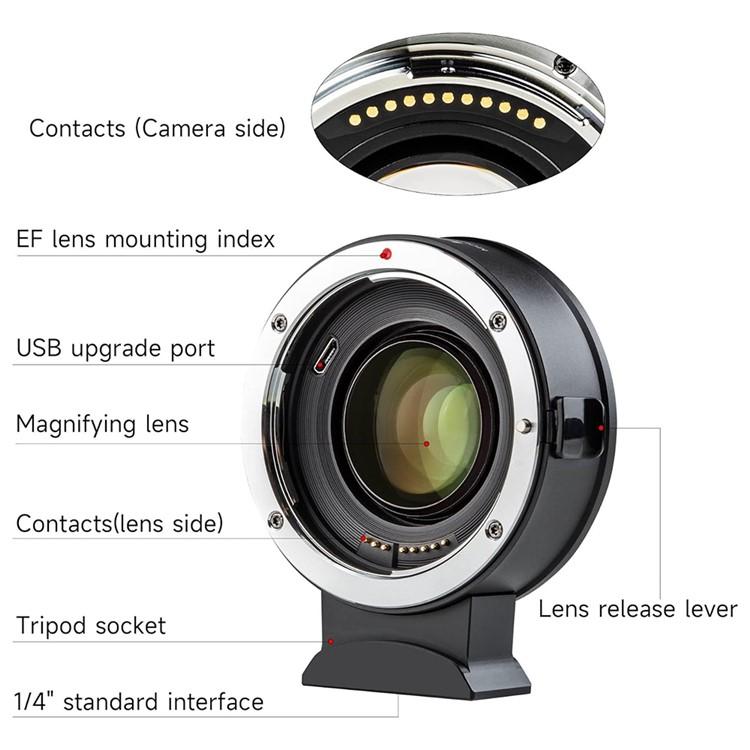 VILTROX EF-Z2 0.71X Auto Focus Camera Lens Mount Adapter For Canon EF to Nikon Z Mount