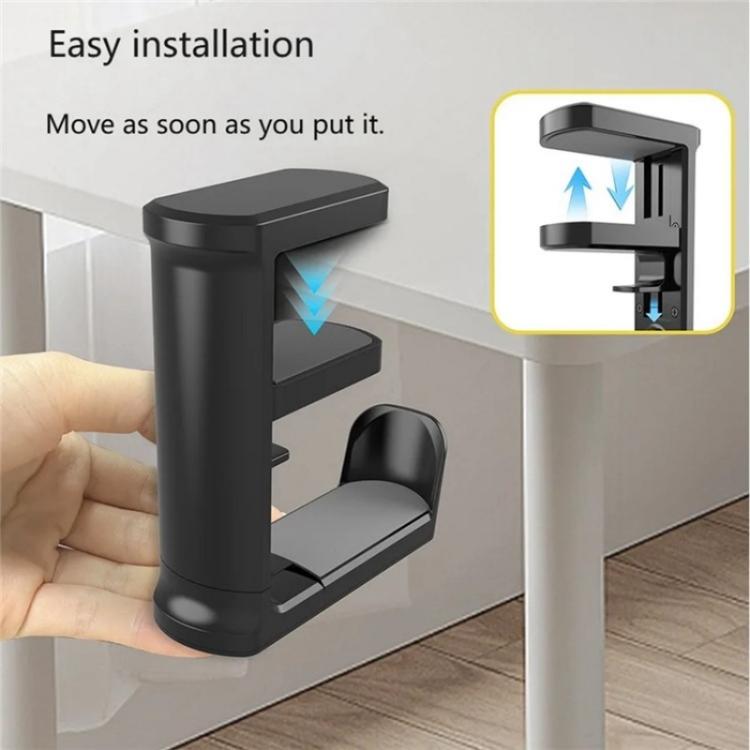 XWJ-EJJ01 360 Degree Rotatable Under Desk Storage Bracket Gaming Headset Holder