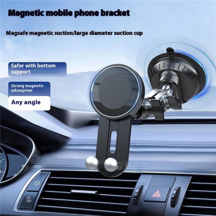 XWJ037 Suction Cup Base Long Arm Cellphone Bracket Short Type MagSafe Car Phone Holder