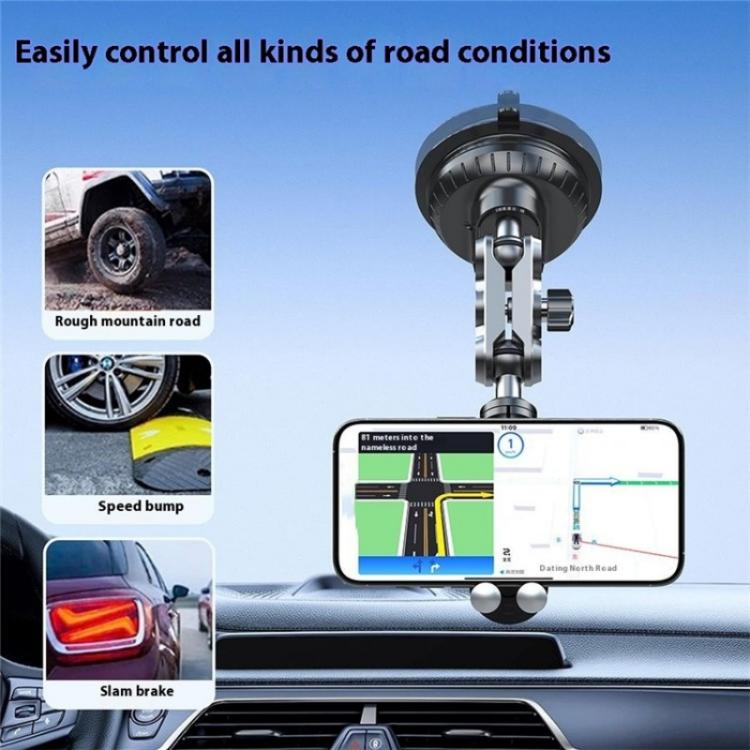 XWJ037 Suction Cup Base Long Arm Cellphone Bracket Short Type MagSafe Car Phone Holder