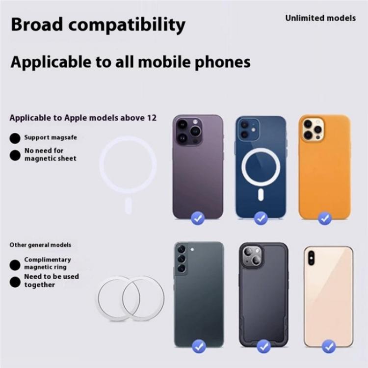 XWJ037 Suction Cup Base Long Arm Cellphone Bracket Short Type MagSafe Car Phone Holder