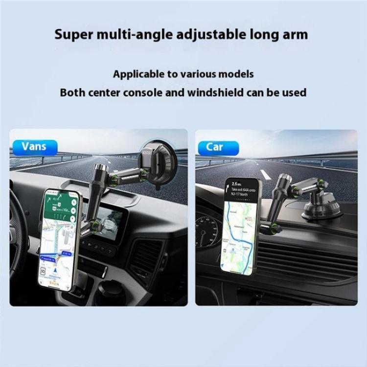 XWJ-JX04 Dashboard Windshield Magnetic Car Mount Suction Cup Base Long Arm Holder