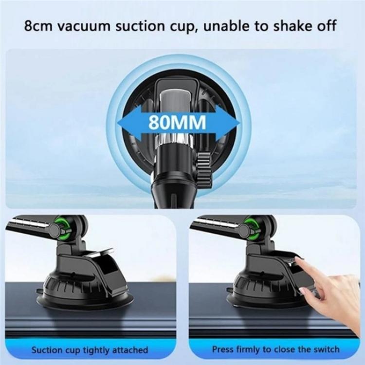 XWJ-JX04 Dashboard Windshield Magnetic Car Mount Suction Cup Base Long Arm Holder