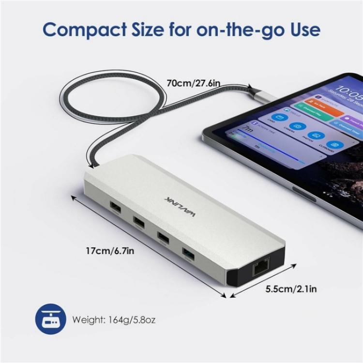 WAVLINK UMD309 Dual HD PD100W 10Gbps USB-A USB-C Docking Station 10 in 1 HUB