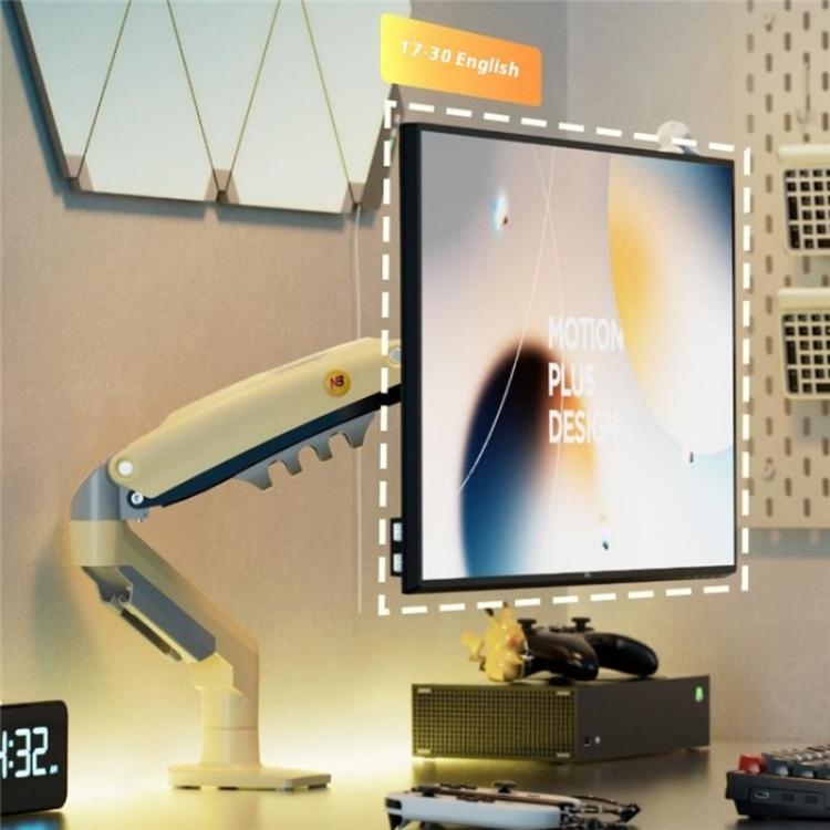 NORTH BAYOU F80 Adjustable Height Monitor Arm 17-30 Inch Displays Desk Mount Stand