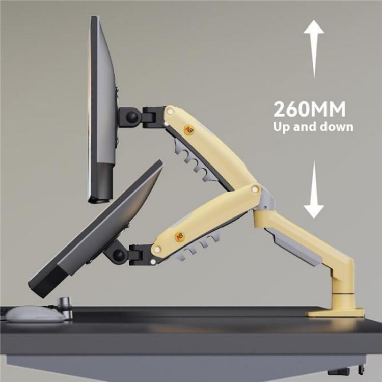 NORTH BAYOU F80 Adjustable Height Monitor Arm 17-30 Inch Displays Desk Mount Stand