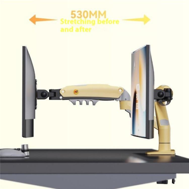 NORTH BAYOU F80 Adjustable Height Monitor Arm 17-30 Inch Displays Desk Mount Stand
