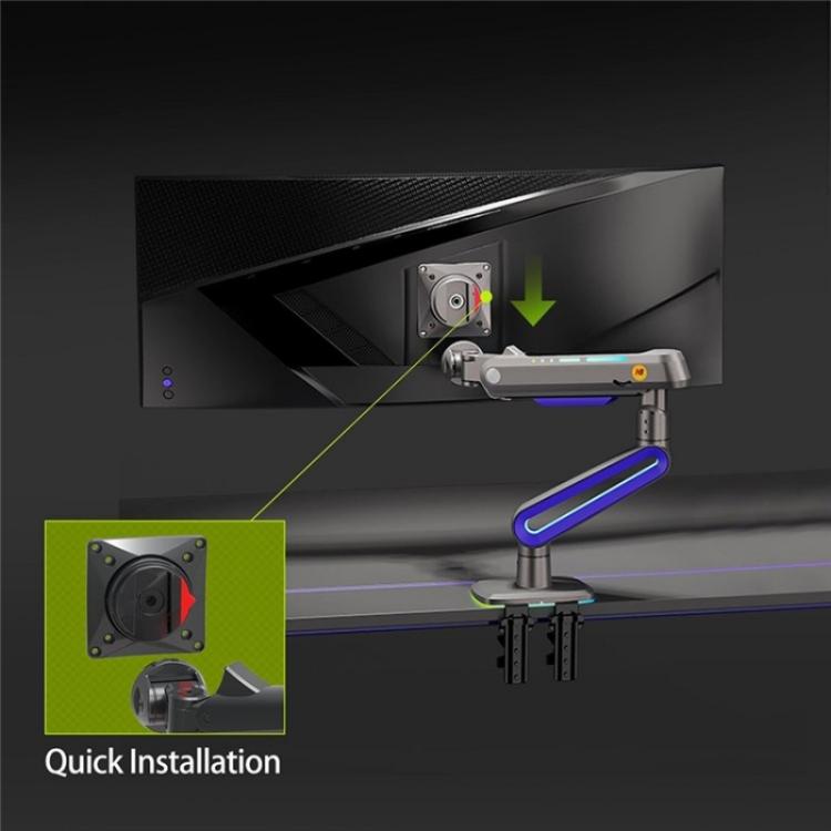 NORTH BAYOU G70 Height Adjustable Desktop Mount Mechanical Spring Gaming Monitor Stand