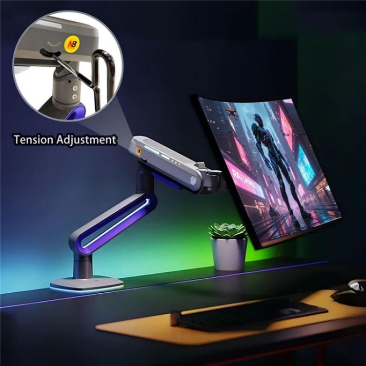 NORTH BAYOU G70 Height Adjustable Desktop Mount Mechanical Spring Gaming Monitor Stand