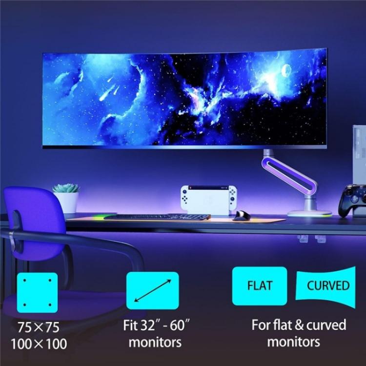 NORTH BAYOU G70 Height Adjustable Desktop Mount Mechanical Spring Gaming Monitor Stand