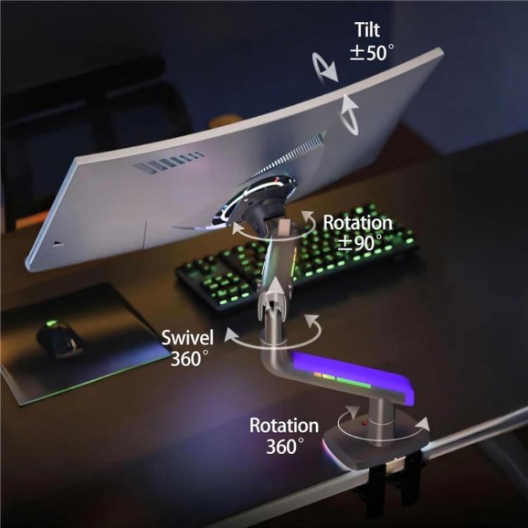 NORTH BAYOU G60 32-60 Inch Flat Ultrawide Curved Suspended Arm Gaming Monitor Stand