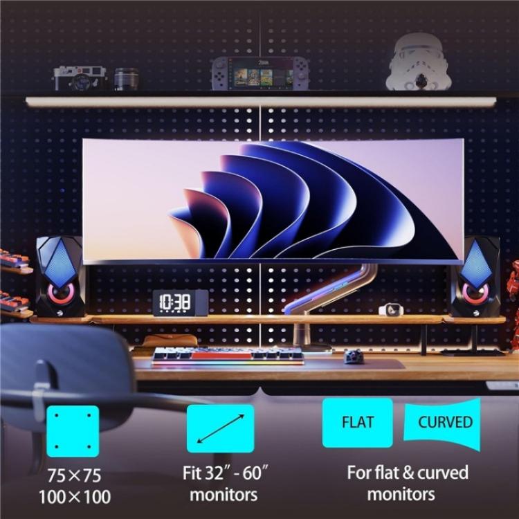 NORTH BAYOU G60 32-60 Inch Flat Ultrawide Curved Suspended Arm Gaming Monitor Stand