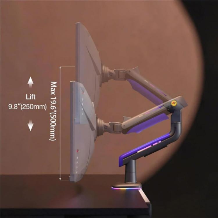 NORTH BAYOU G60 32-60 Inch Flat Ultrawide Curved Suspended Arm Gaming Monitor Stand