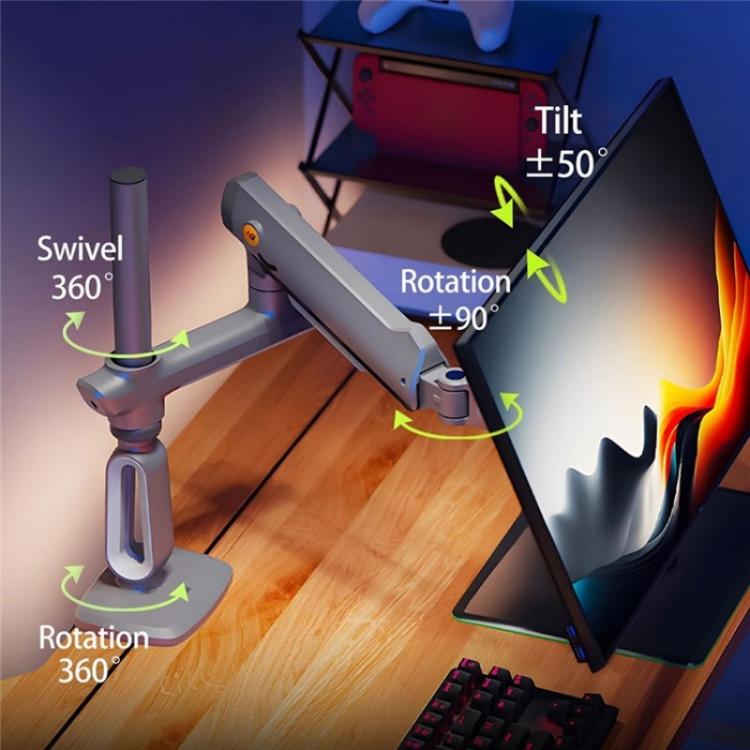 NORTH BAYOU A7 Ergonomic Gaming Monitor Arm Stand 27-50 Inch Monitors VESA Mount
