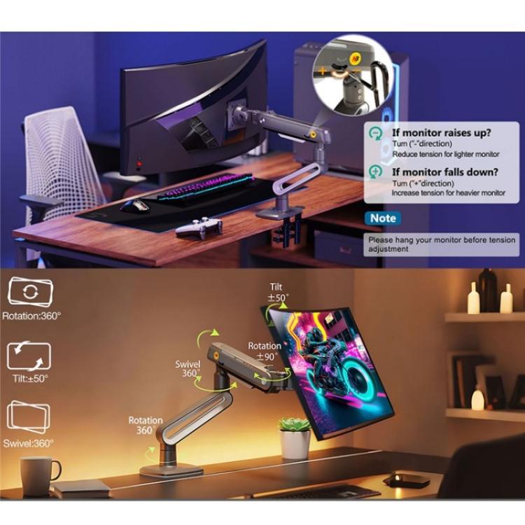 NORTH BAYOU A6 Flat Ultrawide Curved Display Bracket 27-50 Inch Monitors Ergonomic Stand