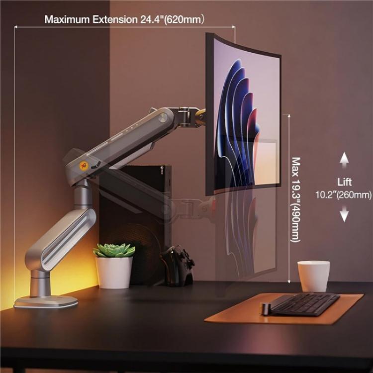 NORTH BAYOU A6 Flat Ultrawide Curved Display Bracket 27-50 Inch Monitors Ergonomic Stand