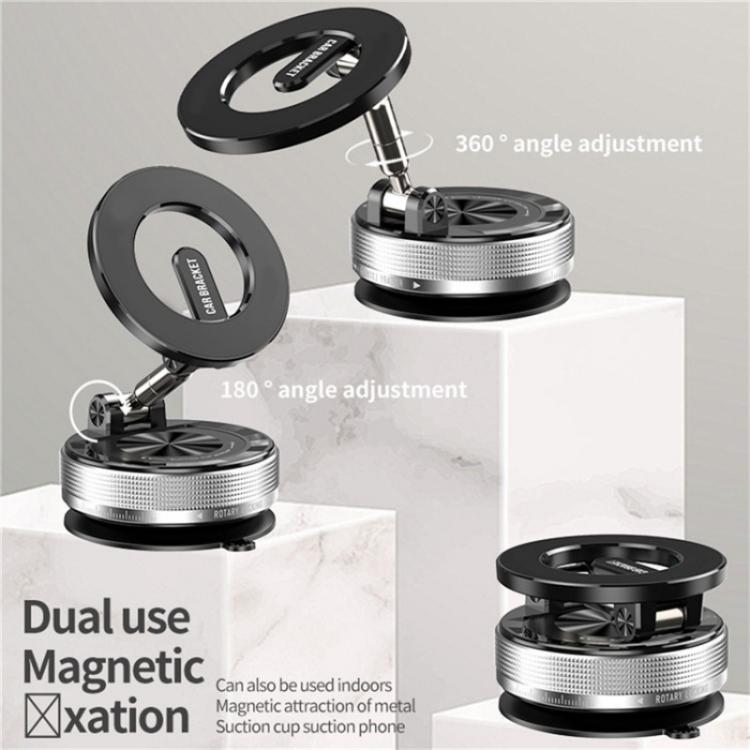 SD08 360 Degree Rotation Magnetic Car Mount Foldable Stand Vacuum Suction Phone Holder