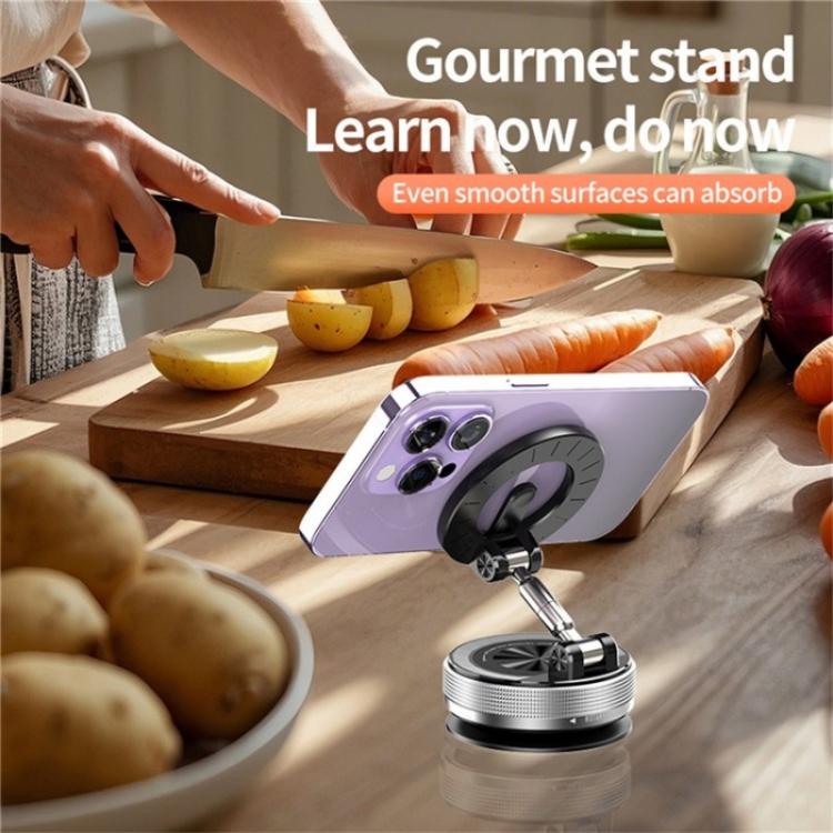SD08 360 Degree Rotation Magnetic Car Mount Foldable Stand Vacuum Suction Phone Holder