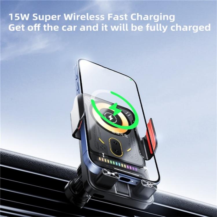 SD19 Wireless Charger 15W Magnetic Fast Charging Car Air Vent Mount Phone Holder
