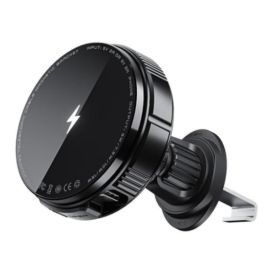 X02 With Retractable Cable 15W Car Air Vent Mount Magnetic Phone Holder Wireless Charger