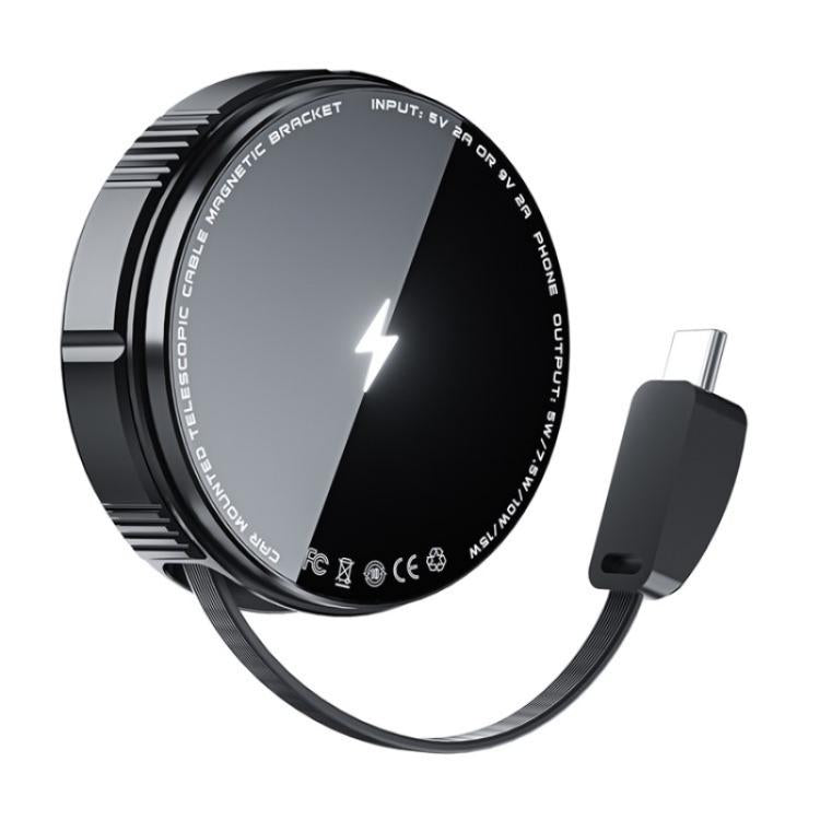 X02 With Retractable Cable 15W Car Air Vent Mount Magnetic Phone Holder Wireless Charger