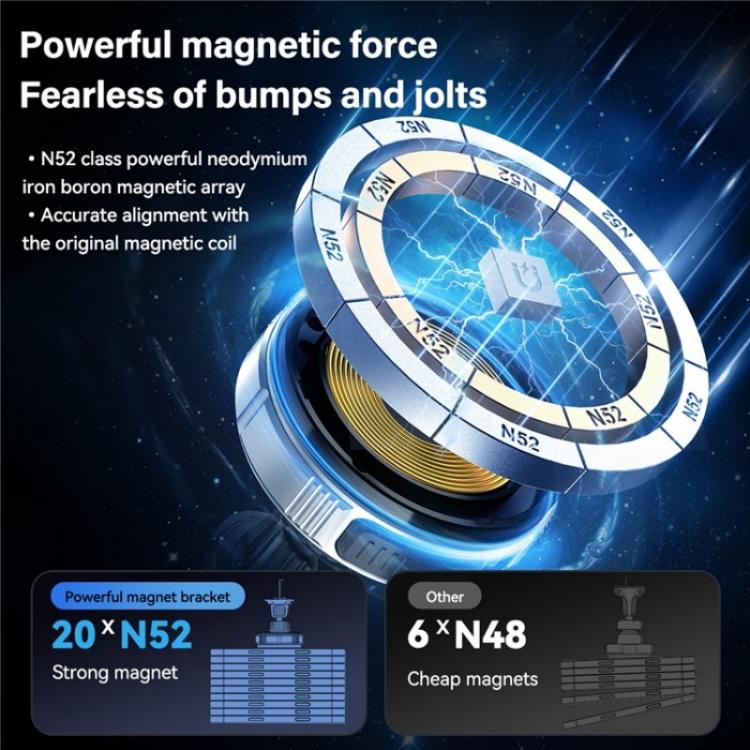 X02 With Retractable Cable 15W Car Air Vent Mount Magnetic Phone Holder Wireless Charger