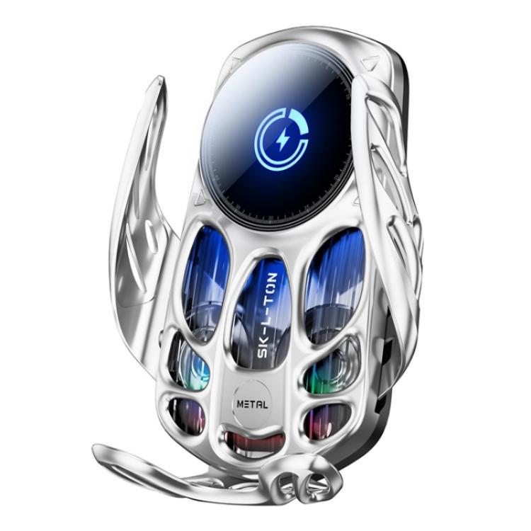 SD02 With Ambient Light 15W Universal Car Phone Holder Mount Wireless Charging Stand