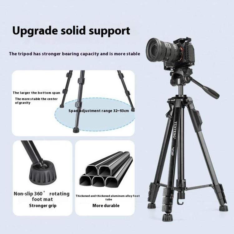 YUNTENG VCT-669 For Live Streaming Video Recording Camera Tripod Smartphone Selfie Mount