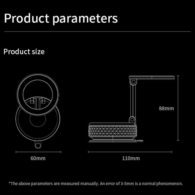 K12 Vacuum Suction Mount Foldable 360 Rotation Magnetic Car Phone Holder