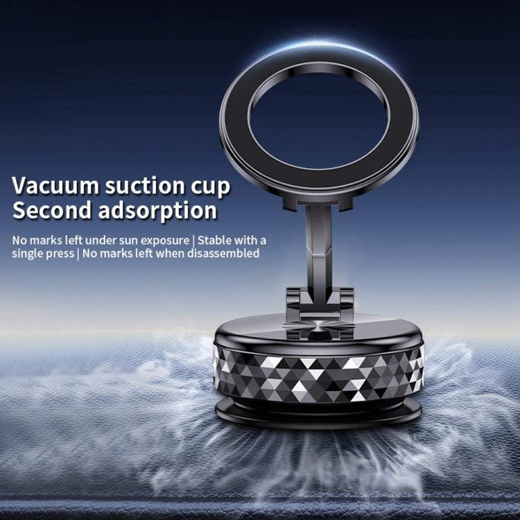 K12 Vacuum Suction Mount Foldable 360 Rotation Magnetic Car Phone Holder