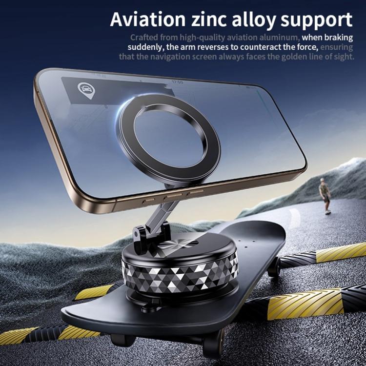 K12 Vacuum Suction Mount Foldable 360 Rotation Magnetic Car Phone Holder