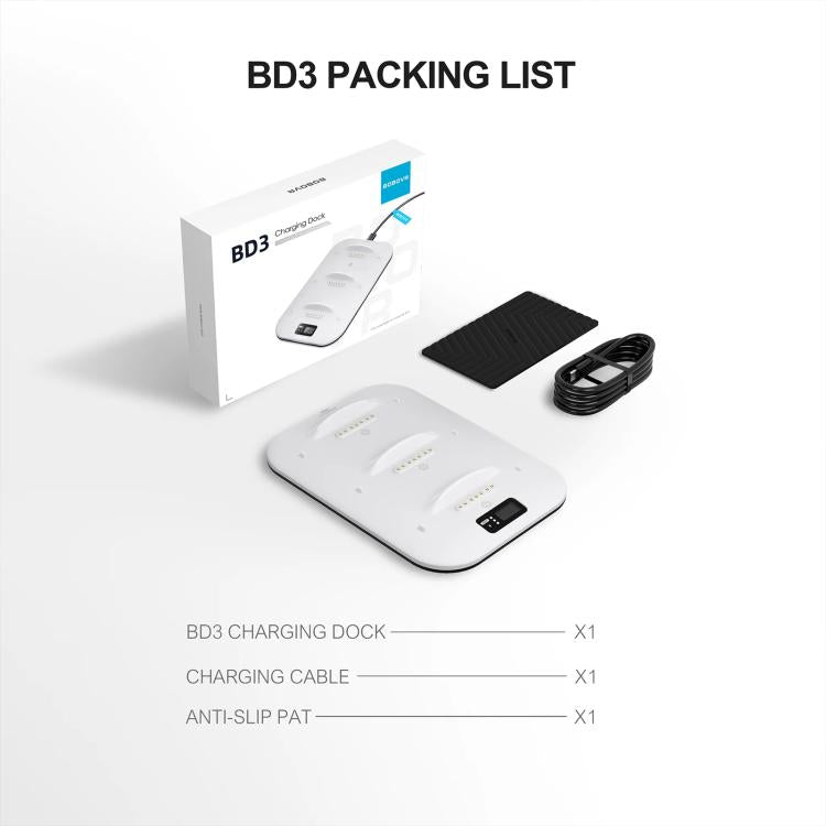 BOBOVR BD3 Charging Dock for 3x B100 Battery 30W Fast Charger Base