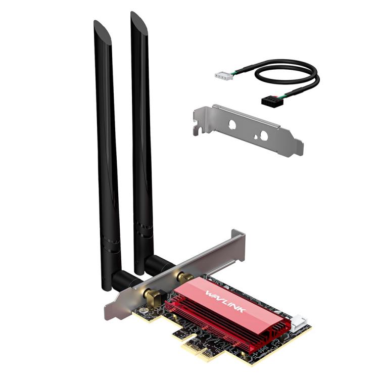 WAVLINK WN685BE3-B BE8800 2.4GHz 5GHz 6GHz WiFi 7 Tri-Band PCI-E Wireless Network Card