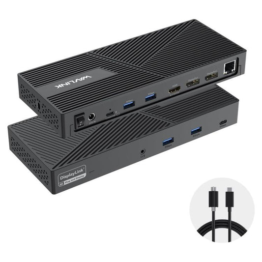 WAVLINK UG69PD24 12-in-1 PD 100W Charging Displaylink Docking Station For Thunderbolt 4 / 3