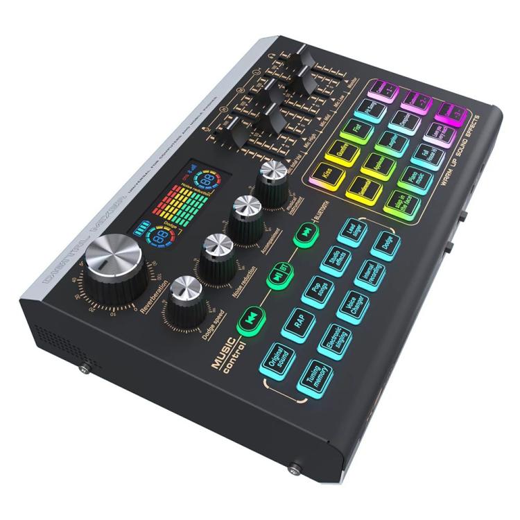 X9 48V Phantom Power Bluetooth Audio Mixer 4-Channel USB Sound Card Voice Changer