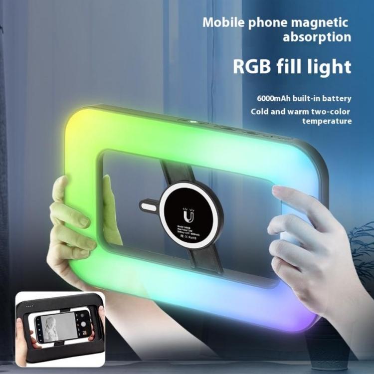 S4 RGB For Live Streaming / Photography Magnetic Phone Video Light Full Color Fill Light